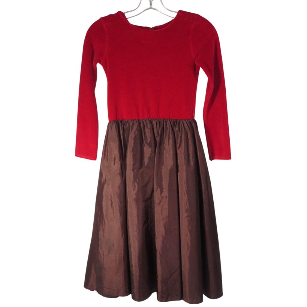 American Girl red and brown dress